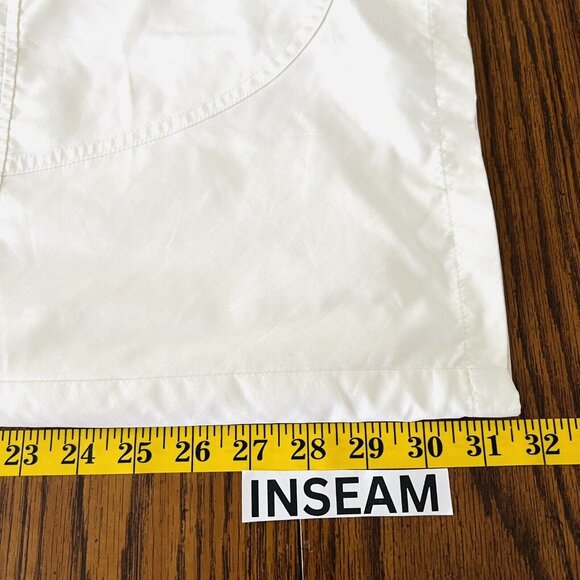 Ralph Lauren Active Women's Pants Size 12 Mesh Lined Relaxed Straight Leg Ivory - Picture 7 of 11